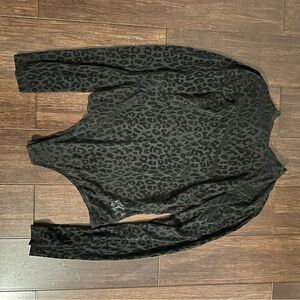 Lulu's Black Textured Long Sleeve Body Suit